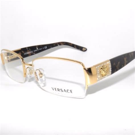 versace gold rim glasses|More.